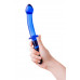Гладкий анальный фаллос синего цвета - 25 см. Гладкий анальный фаллос синего цвета - 25 см.