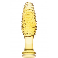 Стеклянная анально-вагинальная пробка с выпуклыми точками - 13 см. Стеклянная анально-вагинальная пробка с выпуклыми точками - 13 см.