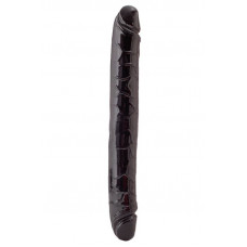 Черный двусторонний фаллоимитатор - 31 см. Черный двусторонний фаллоимитатор - 31 см.