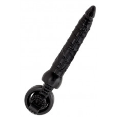 Черная вибронасадка Black&Red для двойного проникновения - 24 см. Черная вибронасадка Black&Red для двойного проникновения - 24 см.