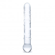 Стеклянная прозрачная палочка-фаллос Callisto Clear Glass Dildo - 18 см.