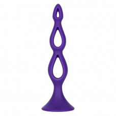 Фиолетовая анальная елочка Silicone Triple Probe - 14,5 см. Фиолетовая анальная елочка Silicone Triple Probe - 14,5 см.