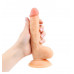 Телесный реалистичный фаллоимитатор Erowoman на присоске - 20 см. Телесный реалистичный фаллоимитатор Erowoman на присоске - 20 см.