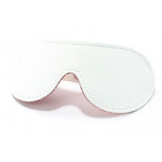 Бело-красная двусторонняя кожаная маска на глаза на резинке Бело-красная двусторонняя кожаная маска на глаза на резинке