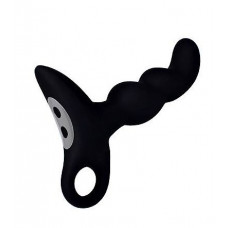 Черный силиконовый анальный вибромассажер-ёлочка Erokay Черный силиконовый анальный вибромассажер-ёлочка Erokay