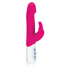 Розовый вибратор с крупной головкой JUMPING BULLETS - 21 см. Розовый вибратор с крупной головкой JUMPING BULLETS - 21 см.