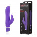 Фиолетовый силиконовый вибратор со стимулятором клитора - 21 см. Фиолетовый силиконовый вибратор со стимулятором клитора - 21 см.