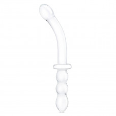 Прозрачный ребристый двусторонний стимулятор Ribbed G-Spot - 30 см. Прозрачный ребристый двусторонний стимулятор Ribbed G-Spot - 30 см.