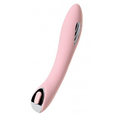 Розовый силиконовый вибратор с электростимуляцией TESLA G-POINT - 21 см. Розовый силиконовый вибратор с электростимуляцией TESLA G-POINT - 21 см.