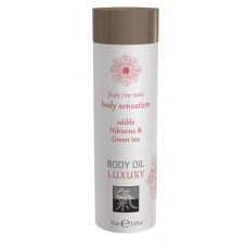 Съедобное массажное масло с ароматом гибискуса и зеленого чая - 75 мл. Съедобное массажное масло с ароматом гибискуса и зеленого чая - 75 мл.
