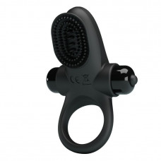 Черное эрекционное виброкольцо в клиторальной щеточкой Vibrant Penis Ring II Черное эрекционное виброкольцо в клиторальной щеточкой Vibrant Penis Ring II