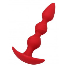 Красная силиконовая анальная втулка Trio - 16 см. Красная силиконовая анальная втулка Trio - 16 см.