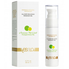 Универсальный массажный гель 3-в-1 Allover Delicious Massage Gel с ароматом ананаса и зеленого чая - 50 мл. Универсальный массажный гель 3-в-1 Allover Delicious Massage Gel с ароматом ананаса и зеленого чая - 50 мл.