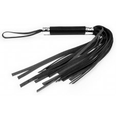 Черная многохвостая плеть с круглой ручкой - 44 см. Черная многохвостая плеть с круглой ручкой - 44 см.