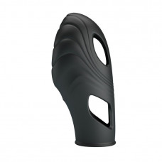 Черная рельефная вибронасадка на палец Lich Черная рельефная вибронасадка на палец Lich