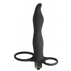 Черная вибронасадка для двойного проникновения Flirtini - 15,9 см. Черная вибронасадка для двойного проникновения Flirtini - 15,9 см.