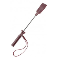 Бордовый кожаный стек с петлёй на ручке - 37 см. Бордовый кожаный стек с петлёй на ручке - 37 см.