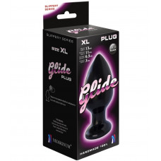 Черный анальный плаг Glide XL - 13 см. Черный анальный плаг Glide XL - 13 см.