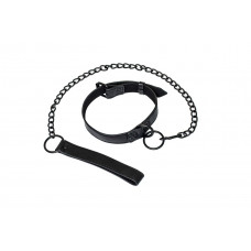 Черный ошейник Sin с поводком Черный ошейник Sin с поводком