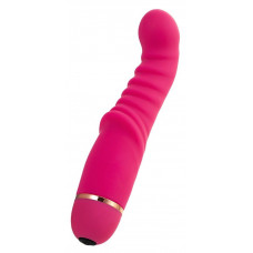 Розовый ребристый вибратор Capy - 17,4 см. Розовый ребристый вибратор Capy - 17,4 см.