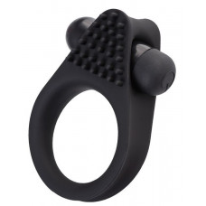 Черное эрекционное виброкольцо Brid с шипиками Черное эрекционное виброкольцо Brid с шипиками