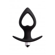 Черная вибровтулка с полой серединой в виде сердечка Cordis M - 14 см. Черная вибровтулка с полой серединой в виде сердечка Cordis M - 14 см.