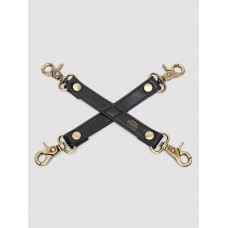 Черный фиксатор для манжет Bound to You Faux Leather Hogtie Черный фиксатор для манжет Bound to You Faux Leather Hogtie