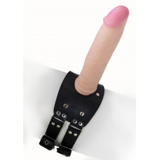 Черный узкий пояс на бедро с телесной насадкой Черный узкий пояс на бедро с телесной насадкой