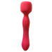 Красный двусторонний вибромассажер Heating Wand с нагревом - 22 см. Красный двусторонний вибромассажер Heating Wand с нагревом - 22 см.