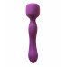 Фиолетовый двусторонний вибромассажер Heating Wand с нагревом - 22 см. Фиолетовый двусторонний вибромассажер Heating Wand с нагревом - 22 см.