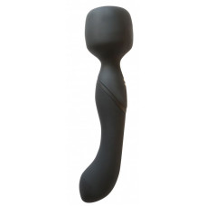Черный двусторонний вибромассажер Heating Wand с нагревом - 22 см. Черный двусторонний вибромассажер Heating Wand с нагревом - 22 см.