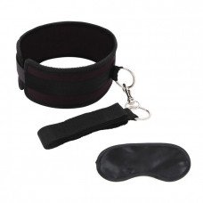 Черный ошейник с длинным поводком Collar and Leash Set Черный ошейник с длинным поводком Collar and Leash Set
