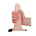Пустотелый реалистичный фаллопротез на ремешках - 18 см. Пустотелый реалистичный фаллопротез на ремешках - 18 см.
