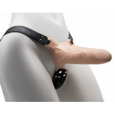 Пустотелый фаллопротез с бондажом - 18 см. Пустотелый фаллопротез с бондажом - 18 см.