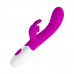 Лиловый вибромассажёр-кролик Cerberus - 21 см. Лиловый вибромассажёр-кролик Cerberus - 21 см.