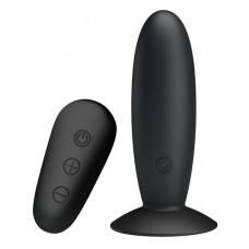 Черная анальная вибропробка Mr.Play с пультом - 11 см. Черная анальная вибропробка Mr.Play с пультом - 11 см.