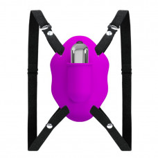 Лиловый вибростимулятор для клитора Love Rider на ремешках Лиловый вибростимулятор для клитора Love Rider на ремешках