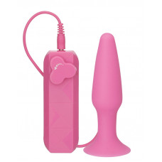 Розовая вибровтулка с выносным пультом управления - 11,4 см. Розовая вибровтулка с выносным пультом управления - 11,4 см.