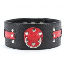 Чёрно-красный ошейник с клёпками Чёрно-красный ошейник с клёпками