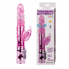 Вибратор-бабочка Throbbing Butterfly - 29,5 см. Вибратор-бабочка Throbbing Butterfly - 29,5 см.