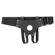 Черные унисекс-трусики для страпона Черные унисекс-трусики для страпона