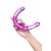 Фиолетовый двухсторонний фаллоимитатор с вибропулей - 35 см. Фиолетовый двухсторонний фаллоимитатор с вибропулей - 35 см.