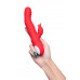 Красный вибратор Redli с двигающейся головкой - 21 см. Красный вибратор Redli с двигающейся головкой - 21 см.