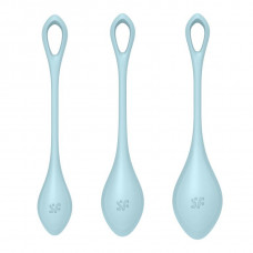 Набор из 3 голубых вагинальных шариков Yoni Power 2 Набор из 3 голубых вагинальных шариков Yoni Power 2