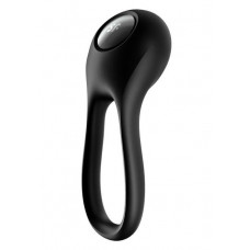 Черное эрекционное виброкольцо Majestic Duo Черное эрекционное виброкольцо Majestic Duo