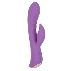 Фиолетовый вибромассажер-кролик 5 Silicone Ripple Passion - 19,1 см. Фиолетовый вибромассажер-кролик 5 Silicone Ripple Passion - 19,1 см.