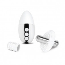 Белоснежный вибронабор Little Pleasures Collection с серебристыми элементами Белоснежный вибронабор Little Pleasures Collection с серебристыми элементами