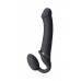 Черный безремневой вибрострапон Vibrating Bendable Strap-On - size L Черный безремневой вибрострапон Vibrating Bendable Strap-On - size L