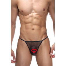 Прозрачные мужские трусы-стринги с губками Прозрачные мужские трусы-стринги с губками