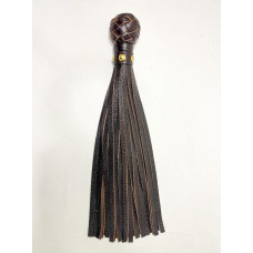 Коричневая генитальная кожаная плеть - 30 см. Коричневая генитальная кожаная плеть - 30 см.